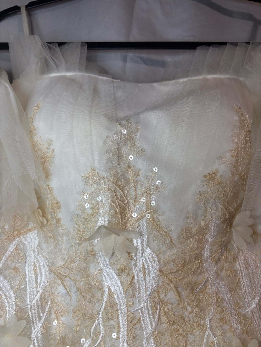 Wedding Dress With Floral Lace - Picture 3 of 10